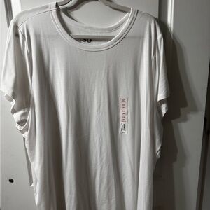 SO Women's White Short Sleeve Tee - Crewneck Casual Top